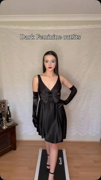 Dark Feminine Outfits  woman 