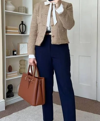 Classic Blue Business Casual Pants