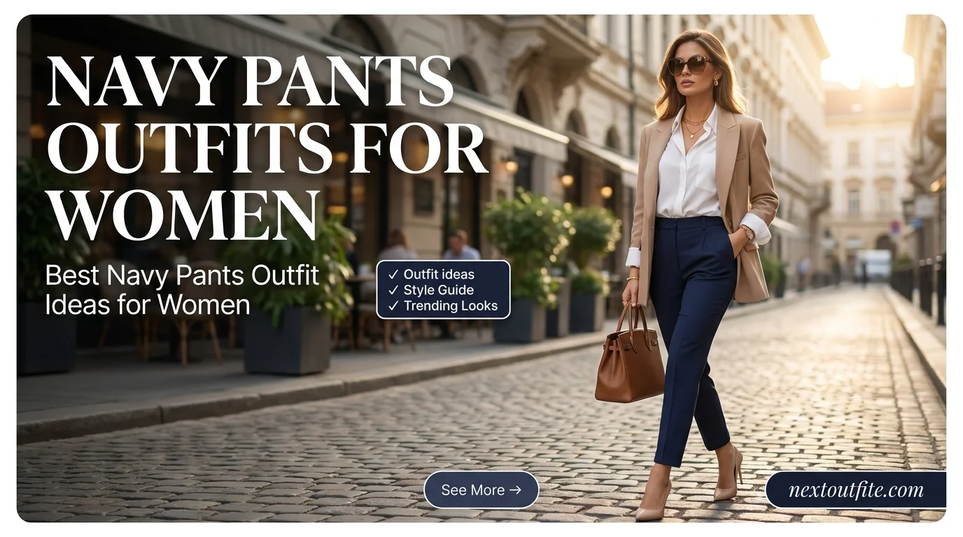 Navy Pants Outfit for woman